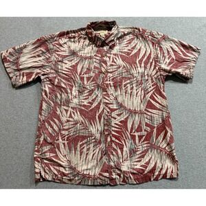 Cooke Street Mens Hawaiian Shirt Sz XL Button Down Short Sleeve Red, Tropical